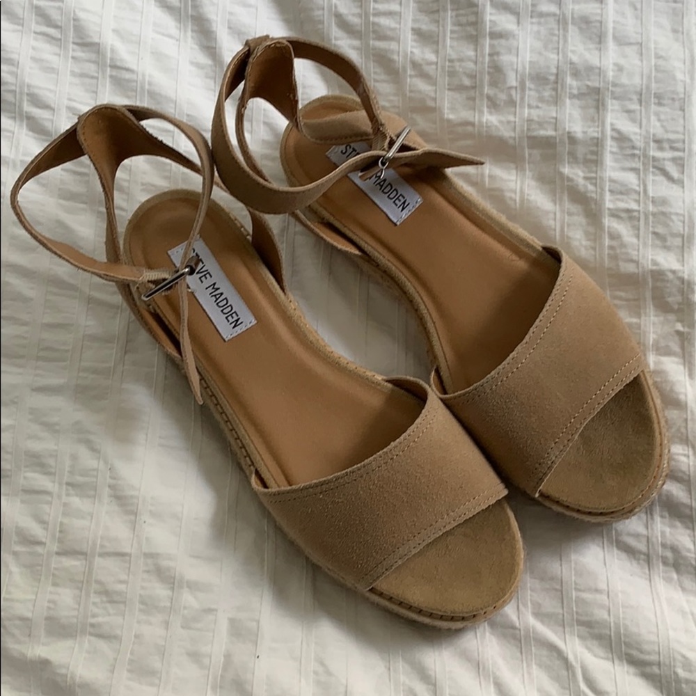 Steve Madden Tan Espadrille Sandals